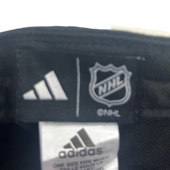 Adidas Vegas Golden Knights Hockey Club Baseball Hat Cap Mens Black Strap New - Picture 8 of 14